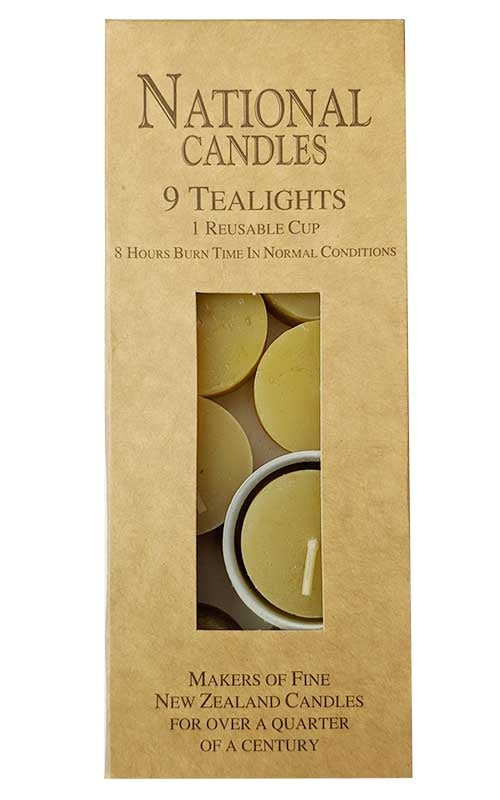 Beeswax Tea light Candles Set of 9