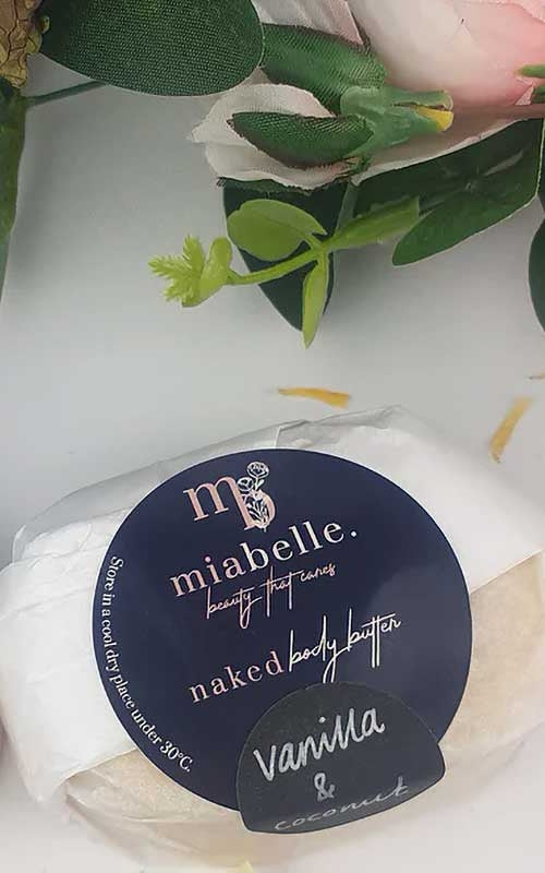 Mia Belle Solid Body Butter Bar Moisturiser - Coconut & Vanilla