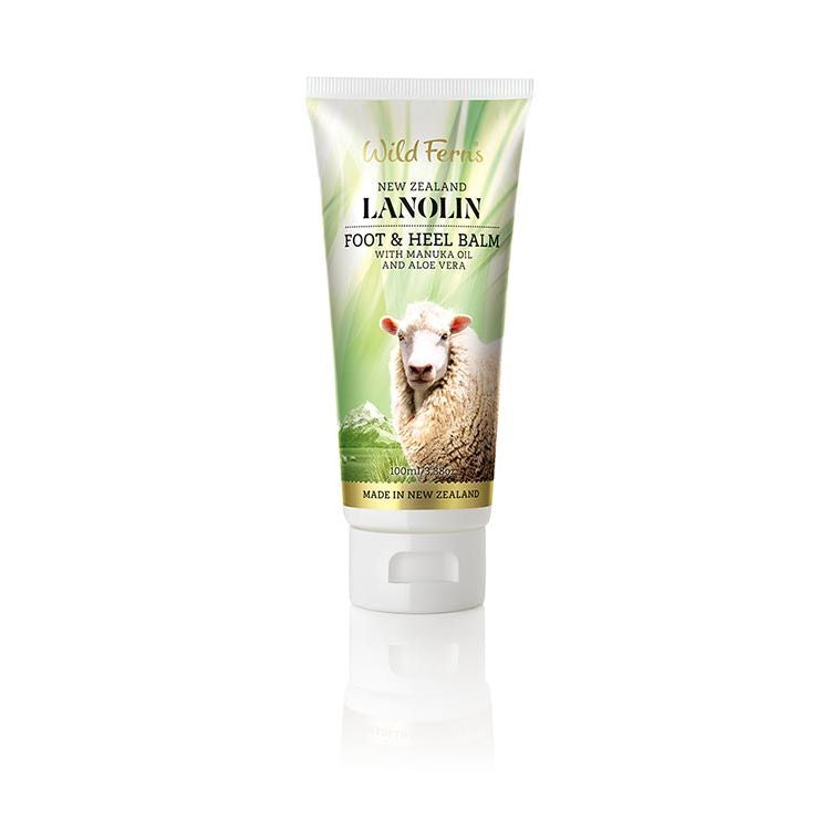 Wild Ferns New Zealand Lanolin Foot and Heel Balm with Manuka Oil and Aloe Vera 100ml