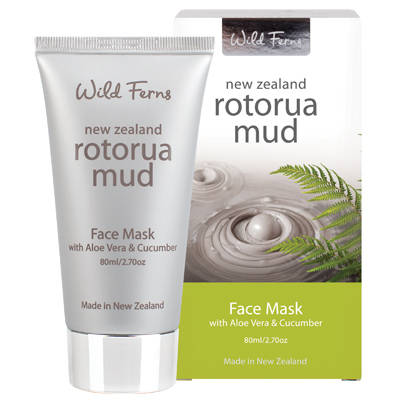 Wild Ferns Rotorua Mud Face Mask with Aloe Vera & Cucumber 80ml