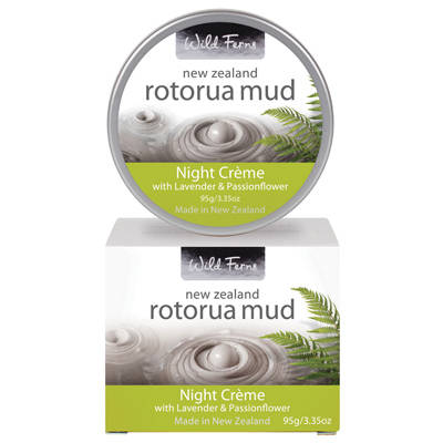 Wild Ferns Rotorua Mud Night Creme with Lavender & Passionflower 95g