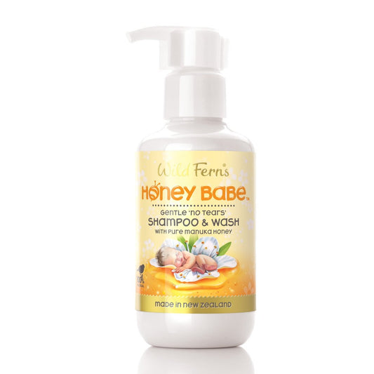 Wild Ferns Honey Babe Shampoo & Wash Gentle ‘No Tears' 140ml