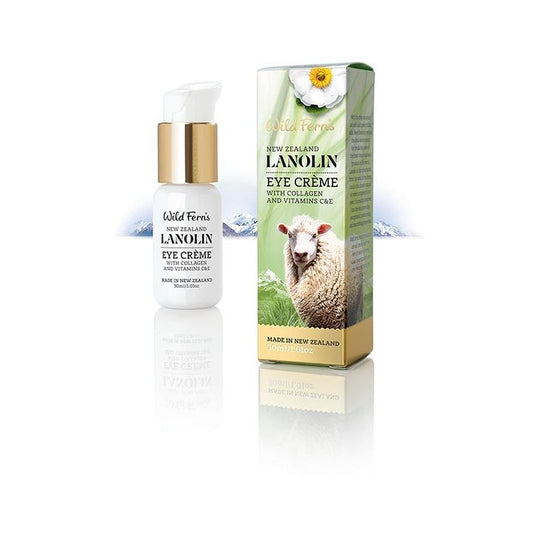 Wild Ferns New Zealand Lanolin Eye Creme with Collagen and Vitamin C & E 30ml