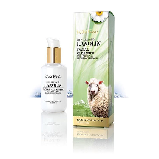 Wild Ferns New Zealand Lanolin Facial Cleanser with Apple and Olive Leaf 140ml