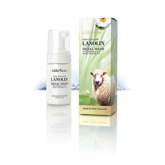 Wild Ferns New Zealand Lanolin Foaming Facial Wash with Propolis and Sweet Orange Oil 100ml