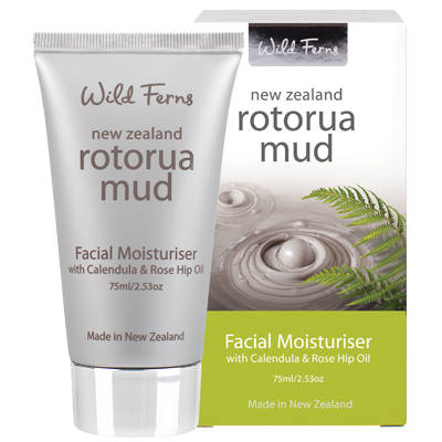 Wild Ferns Rotorua Mud Facial Moisturiser with Calendula & Rose Hip Oil 75ml